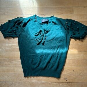 Voodoo Vixen Crop Sweater Emerald S